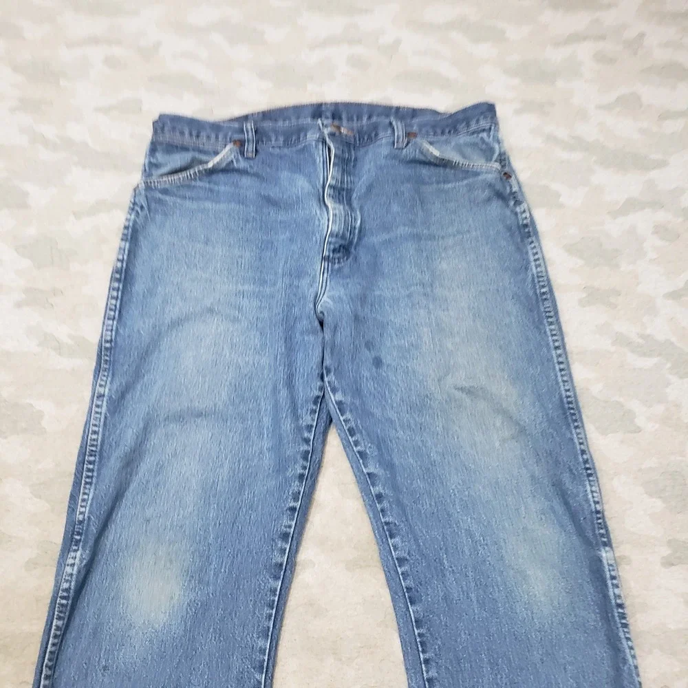 Wrangler Jeans Mens 37x34 Blue‎ 13mwz Western Cowboy Cut Denim Medium Wash